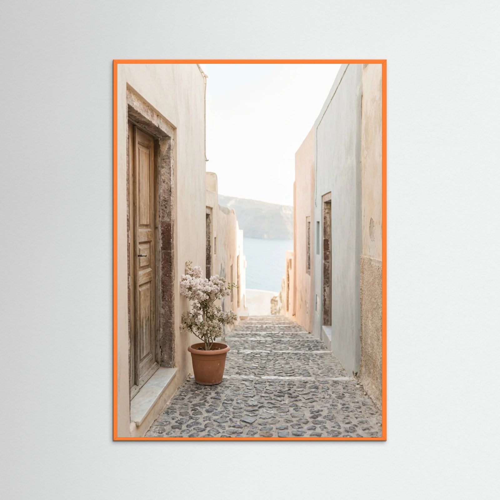 Orange Wood Coastal Serenity