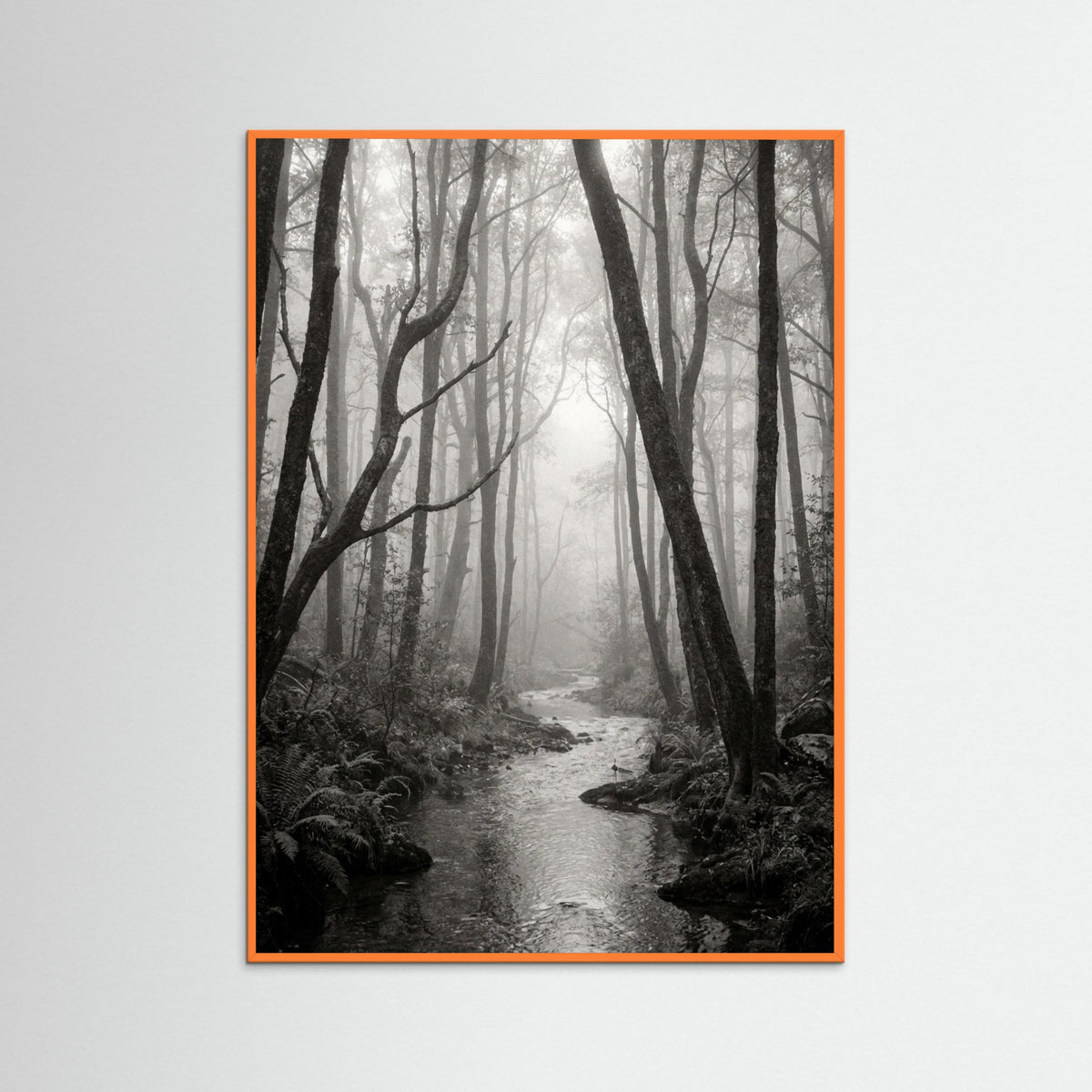 Orange Wood Coastal Serenity