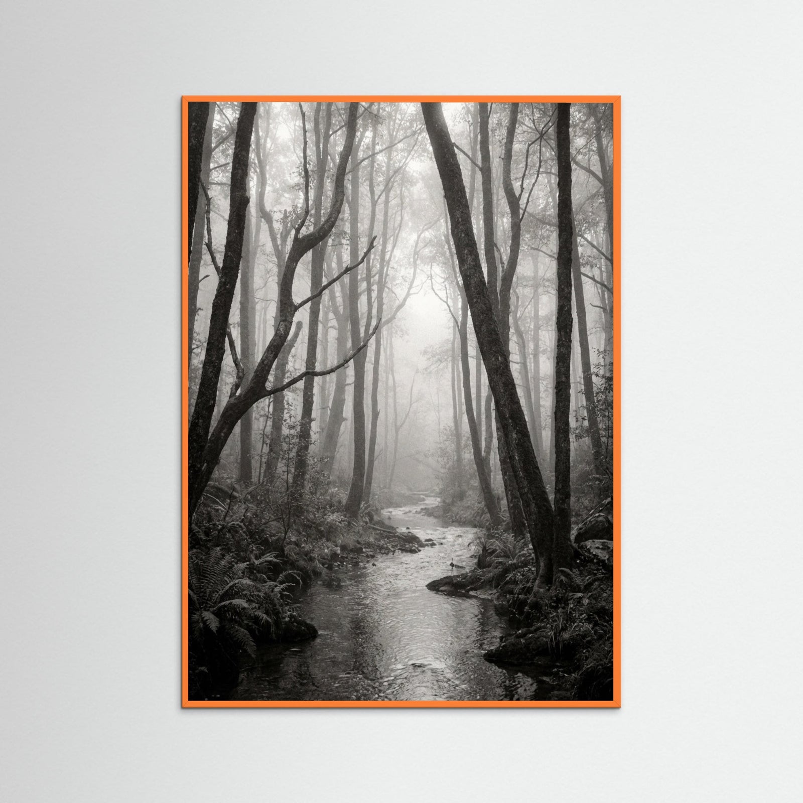 Orange Wood Coastal Serenity