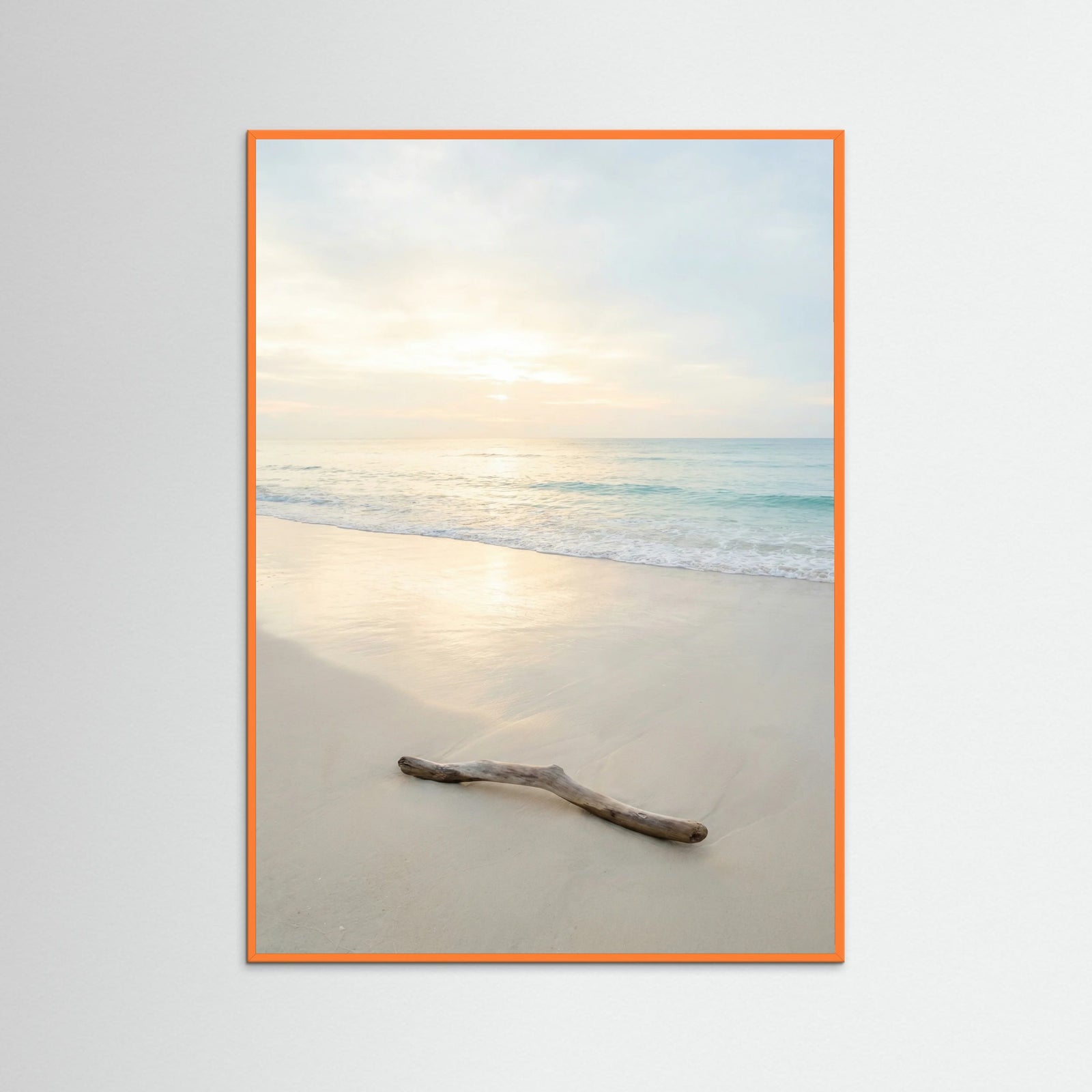 Orange Wood Coastal Serenity