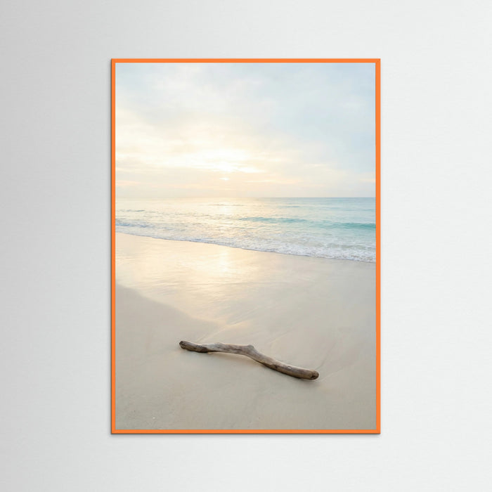 Orange Wood Coastal Serenity