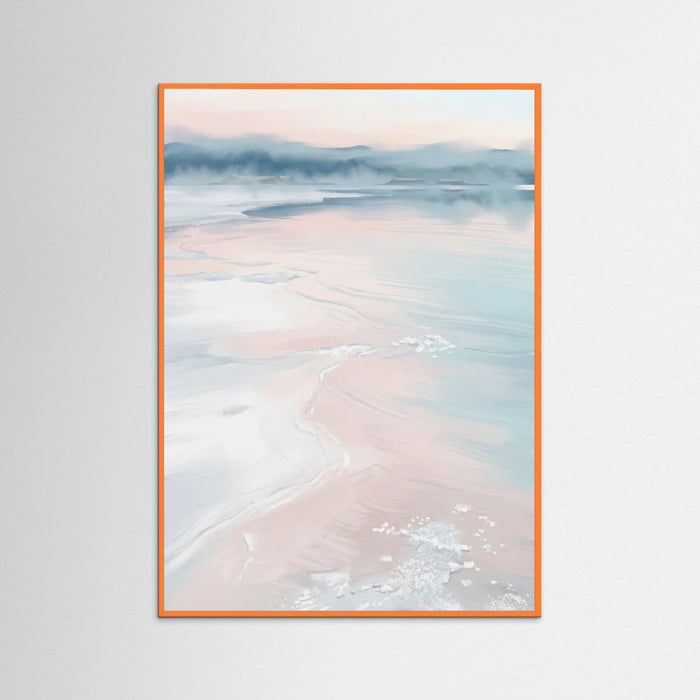Orange Wood Coastal Serenity