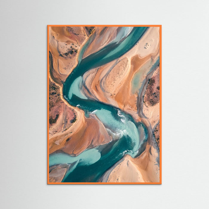 Orange Wood Coastal Serenity