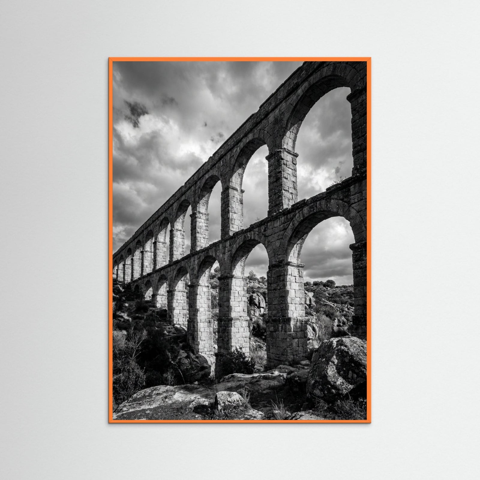 Orange Wood Coastal Serenity