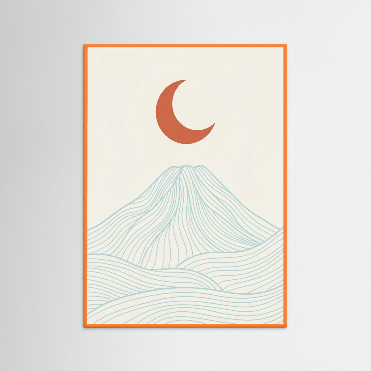 Orange Wood Coastal Sunrise Serenity