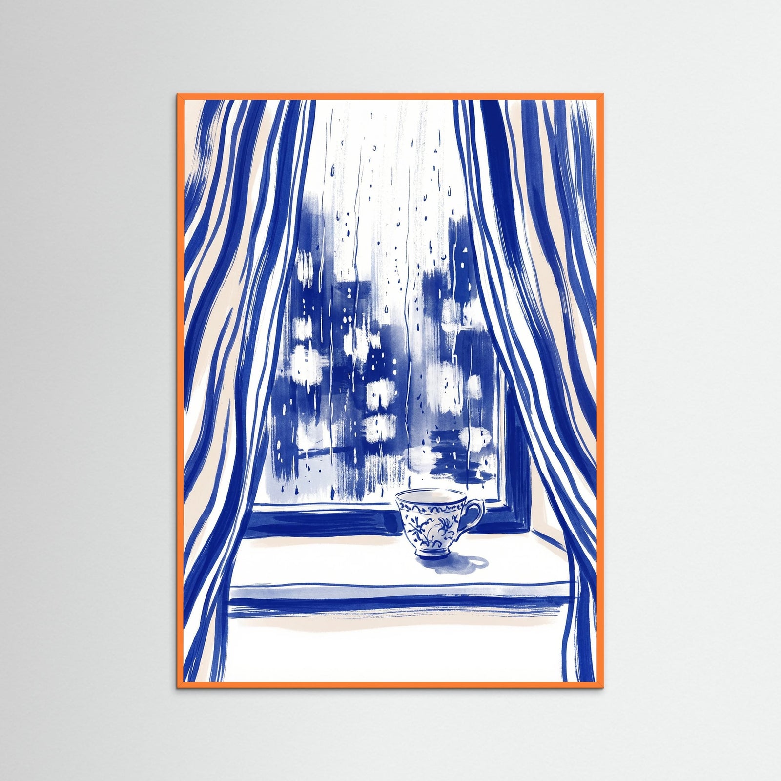 Orange Wood Cobalt Contemplation