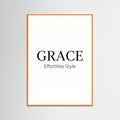 Orange Wood Coco Chic Typography