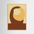 Orange Wood Color Shapes 0003 Poster
