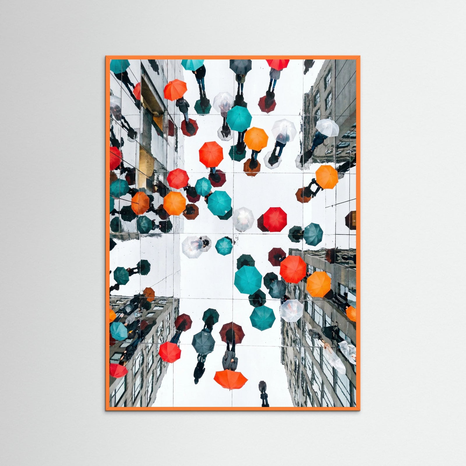 Orange Wood Colorful Rain Promenade