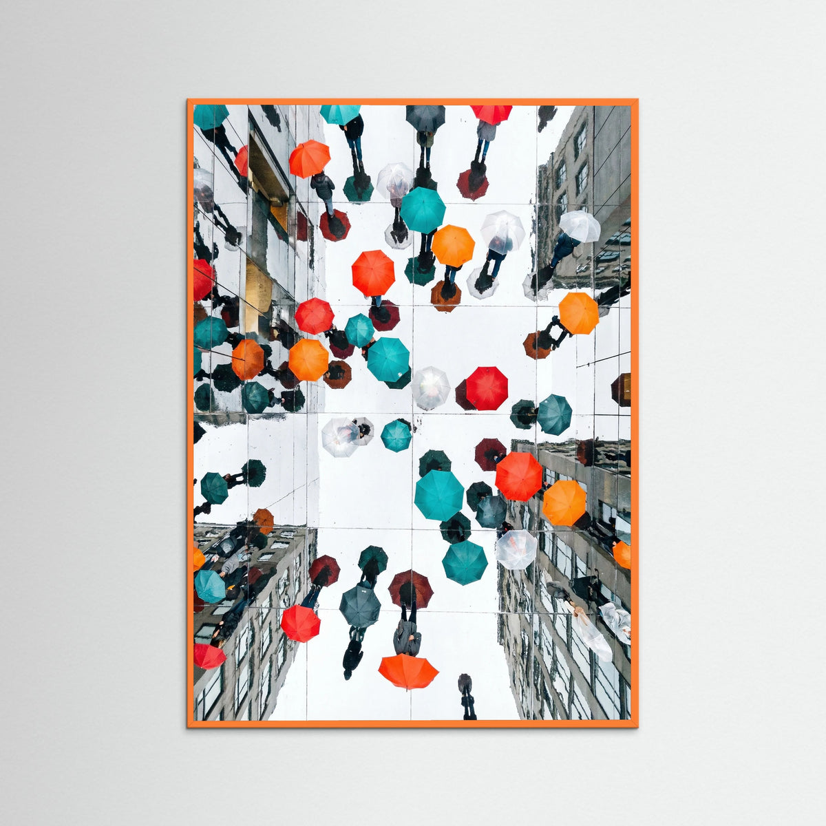 Orange Wood Colorful Rain Promenade