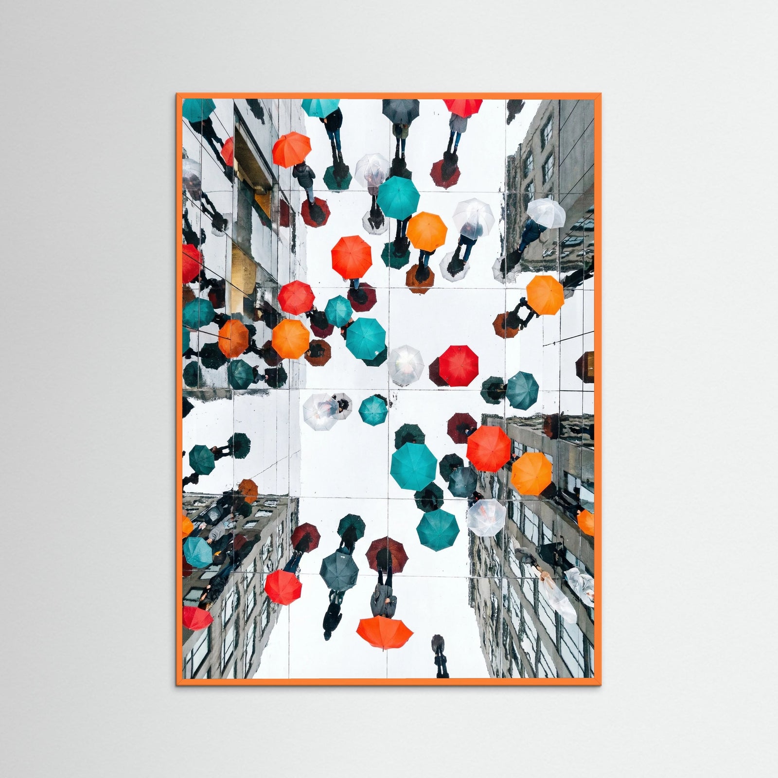 Orange Wood Colorful Rain Promenade