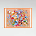 Orange Wood Confetti Garden I Poster