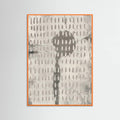 Orange Wood Contemporary Abstract In White and Grey Poster