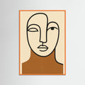 Orange Wood Contour Portrait