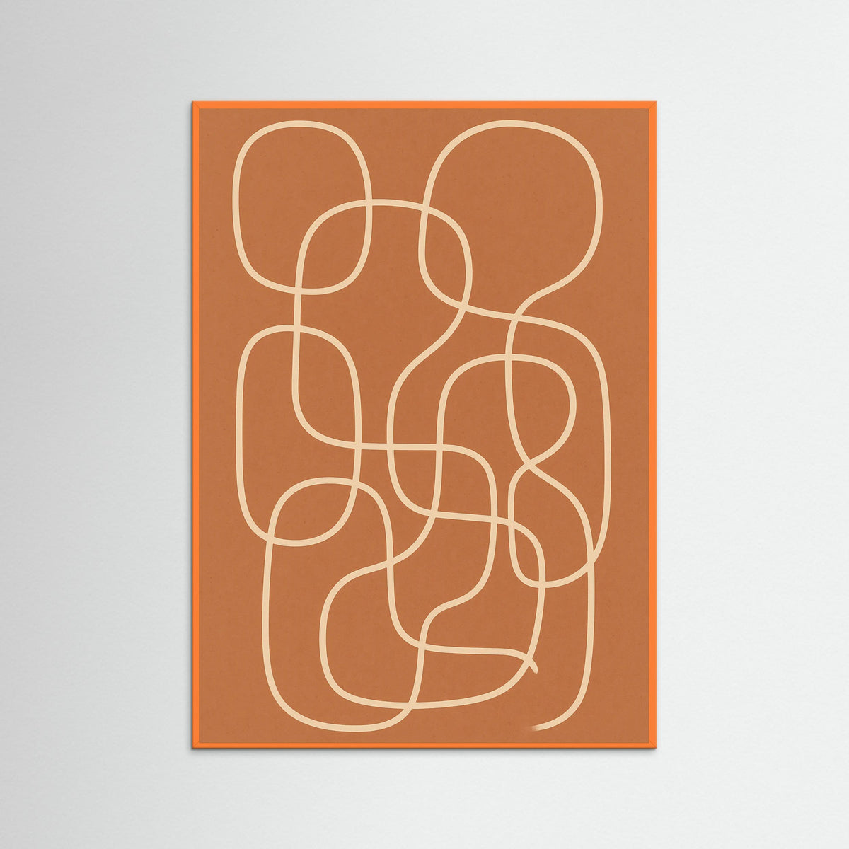 Orange Wood Contour Puzzle
