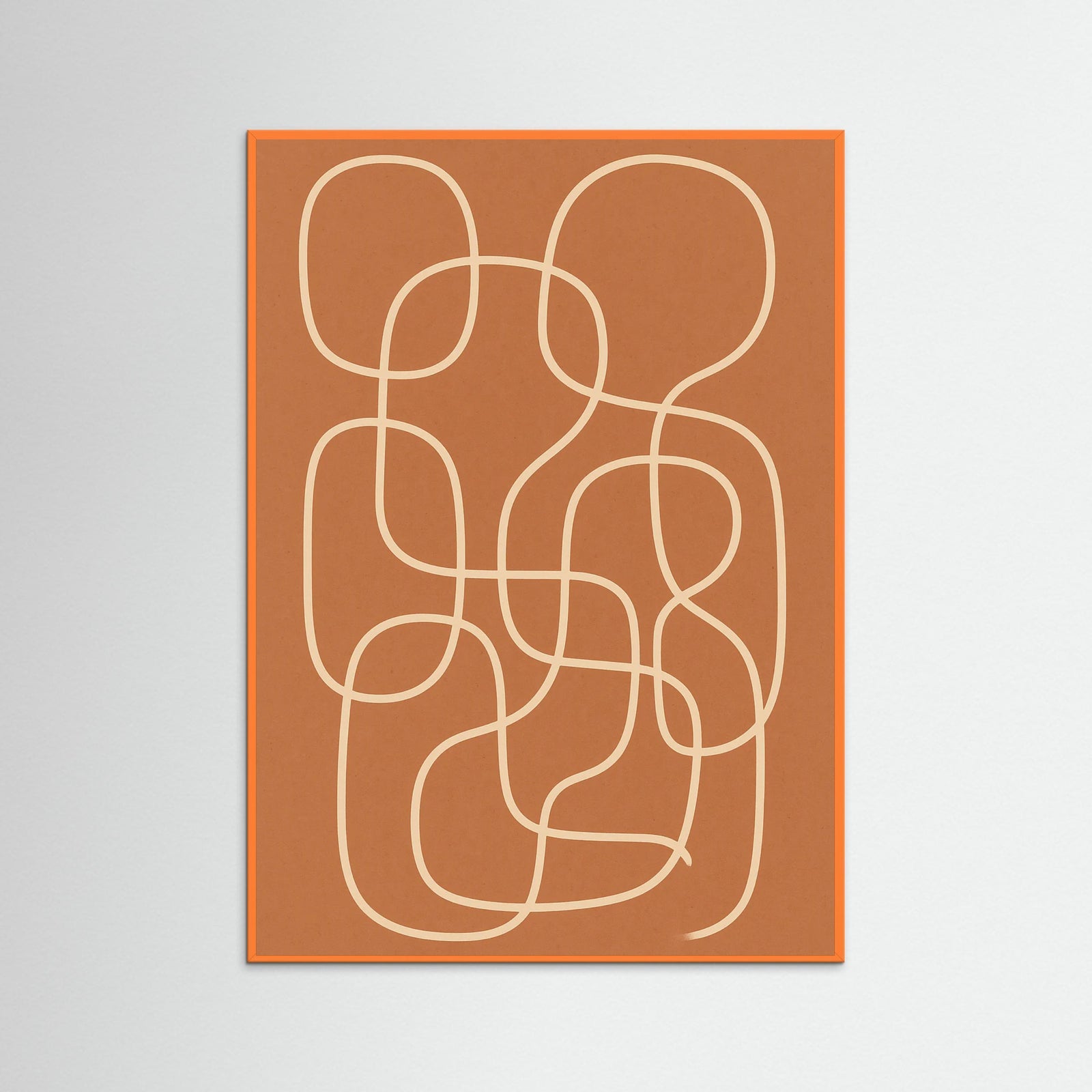 Orange Wood Contour Puzzle