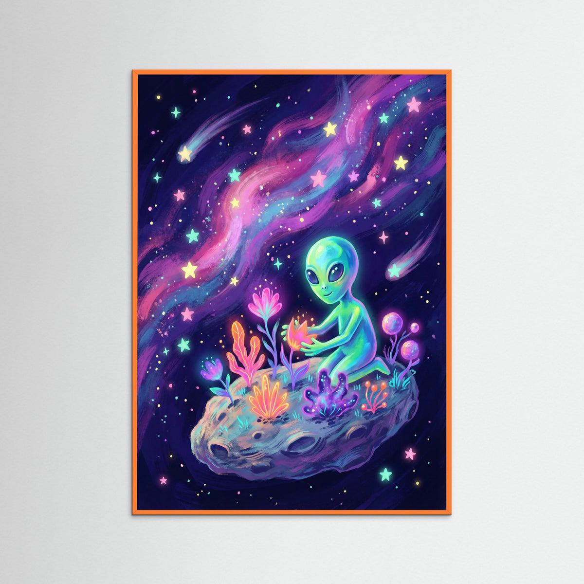 Orange Wood Cosmic Dreamscape