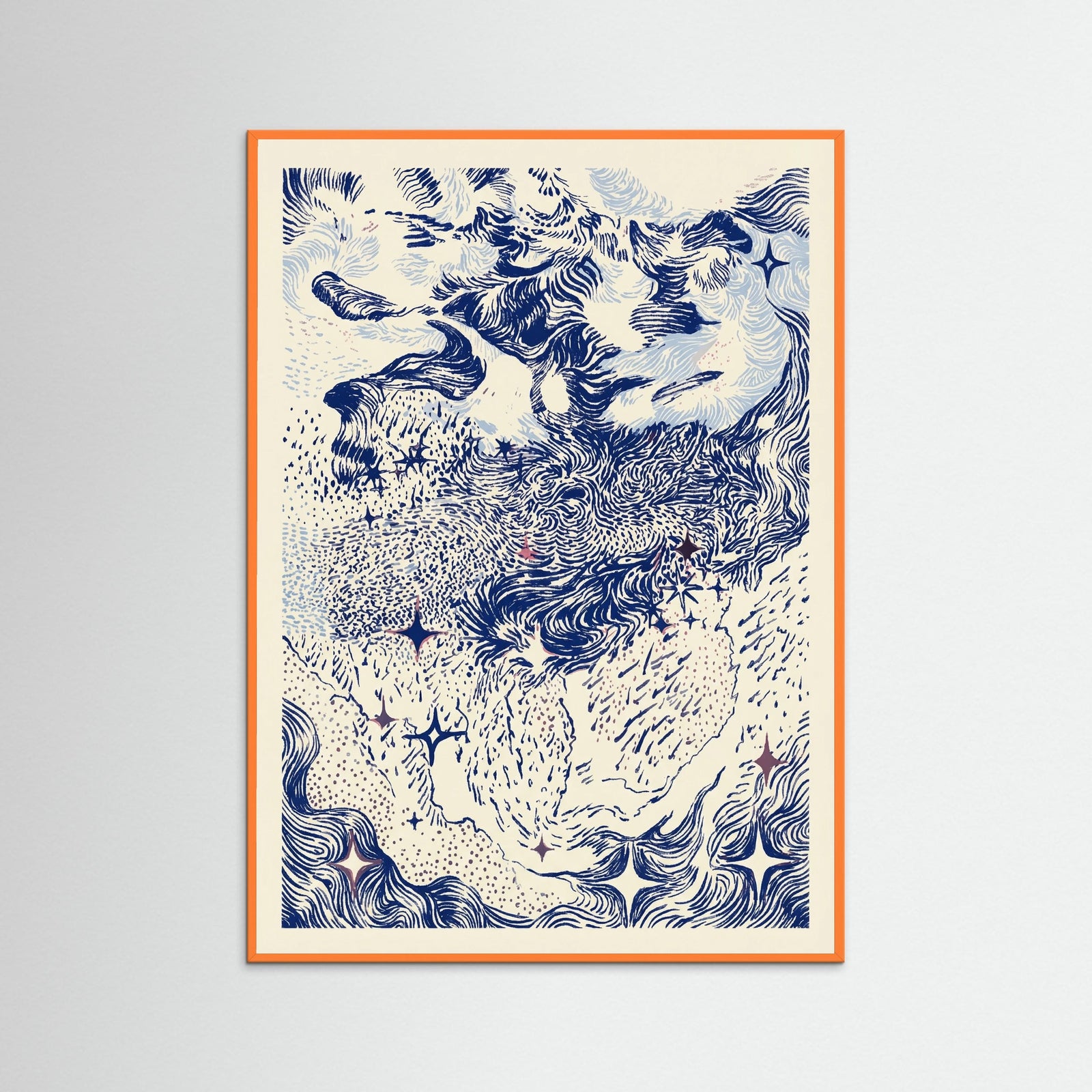 Orange Wood Cosmic Flow