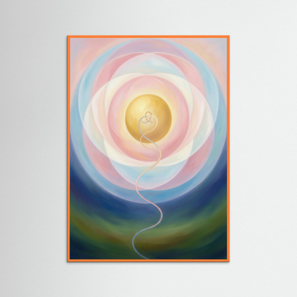 Orange Wood Cosmic Heart Bloom