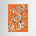 Orange Wood Cosmic Spirals