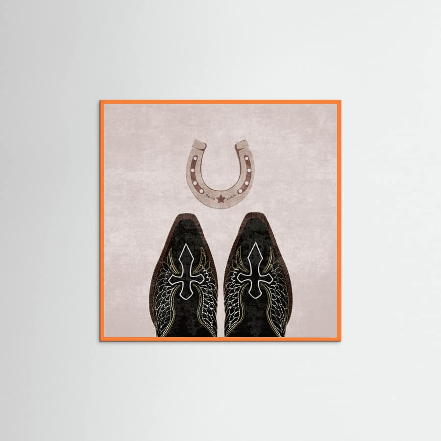 Affiche Cowboy Boots and Horseshoe – affiche et impression d’art