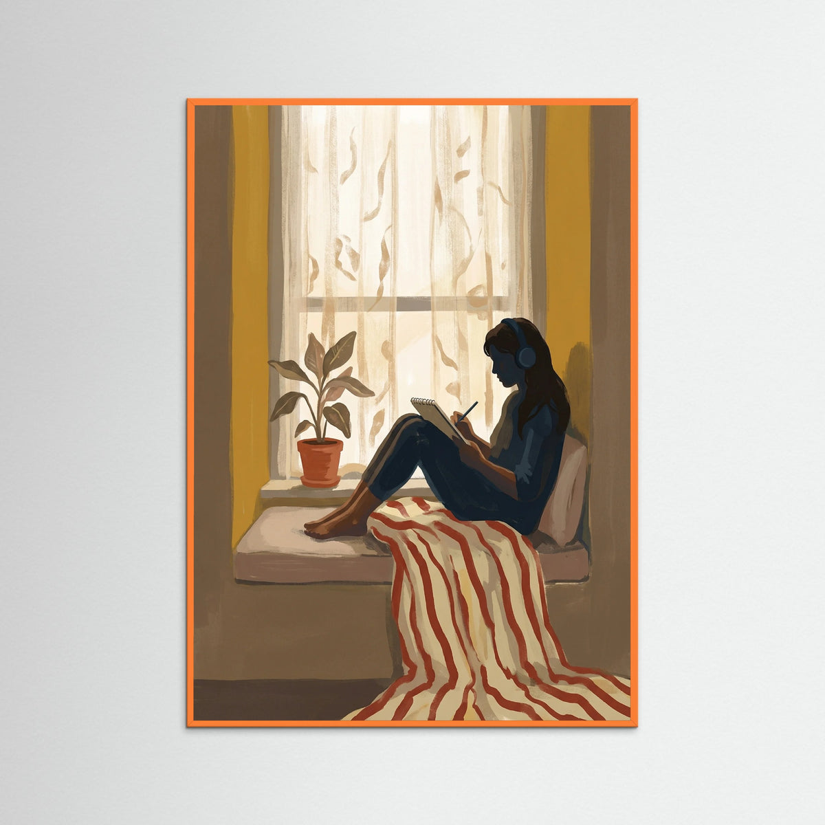 Orange Wood Cozy Coffee Read