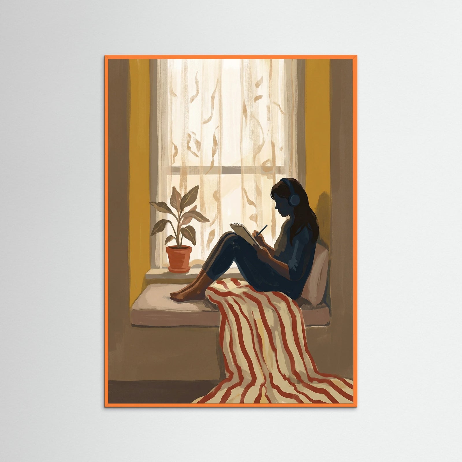 Orange Wood Cozy Coffee Read