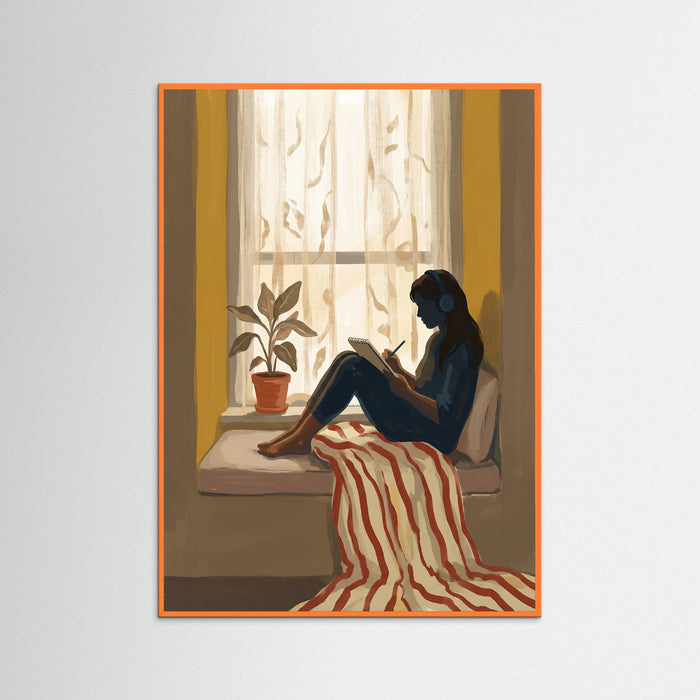 Orange Wood Cozy Coffee Read