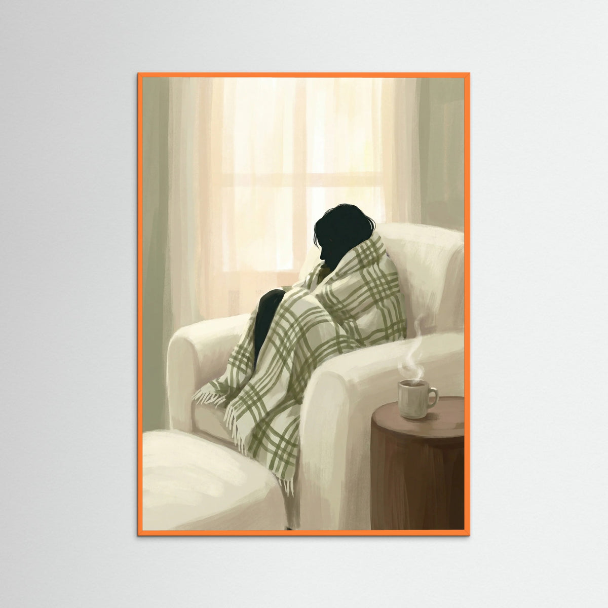 Orange Wood Cozy Embrace