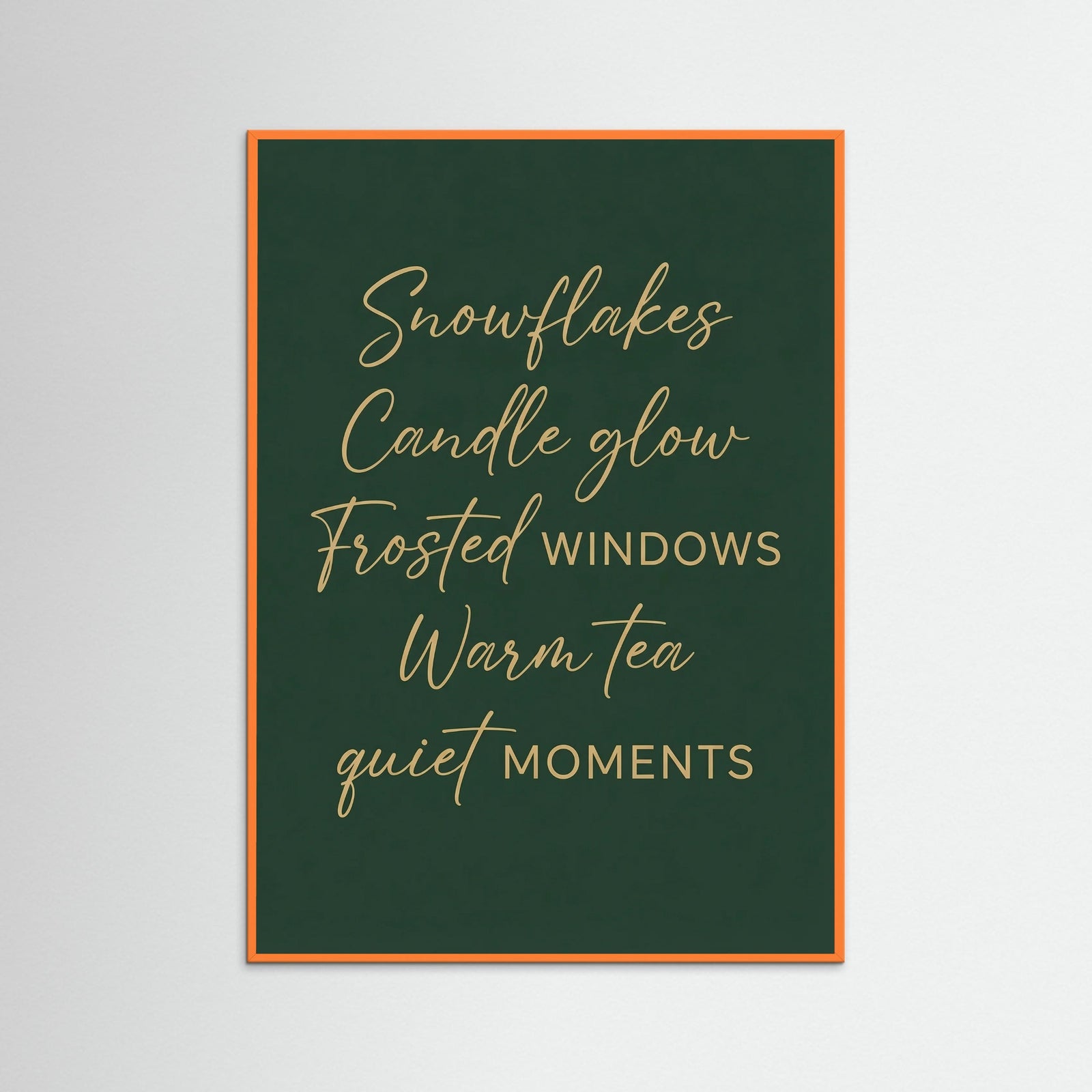 Orange Wood Cozy Winter Wishes