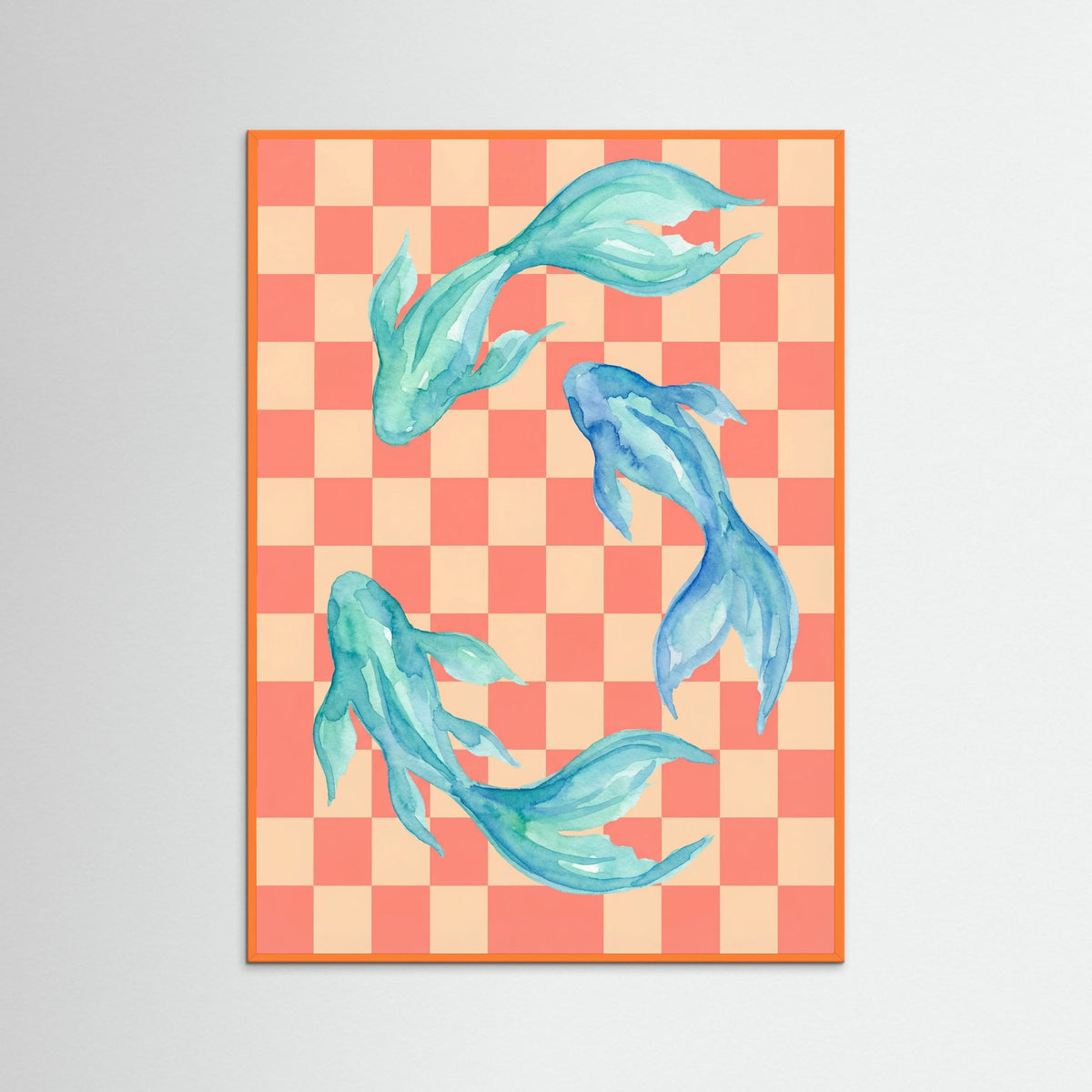 Orange Wood Crimson Bloom Grid