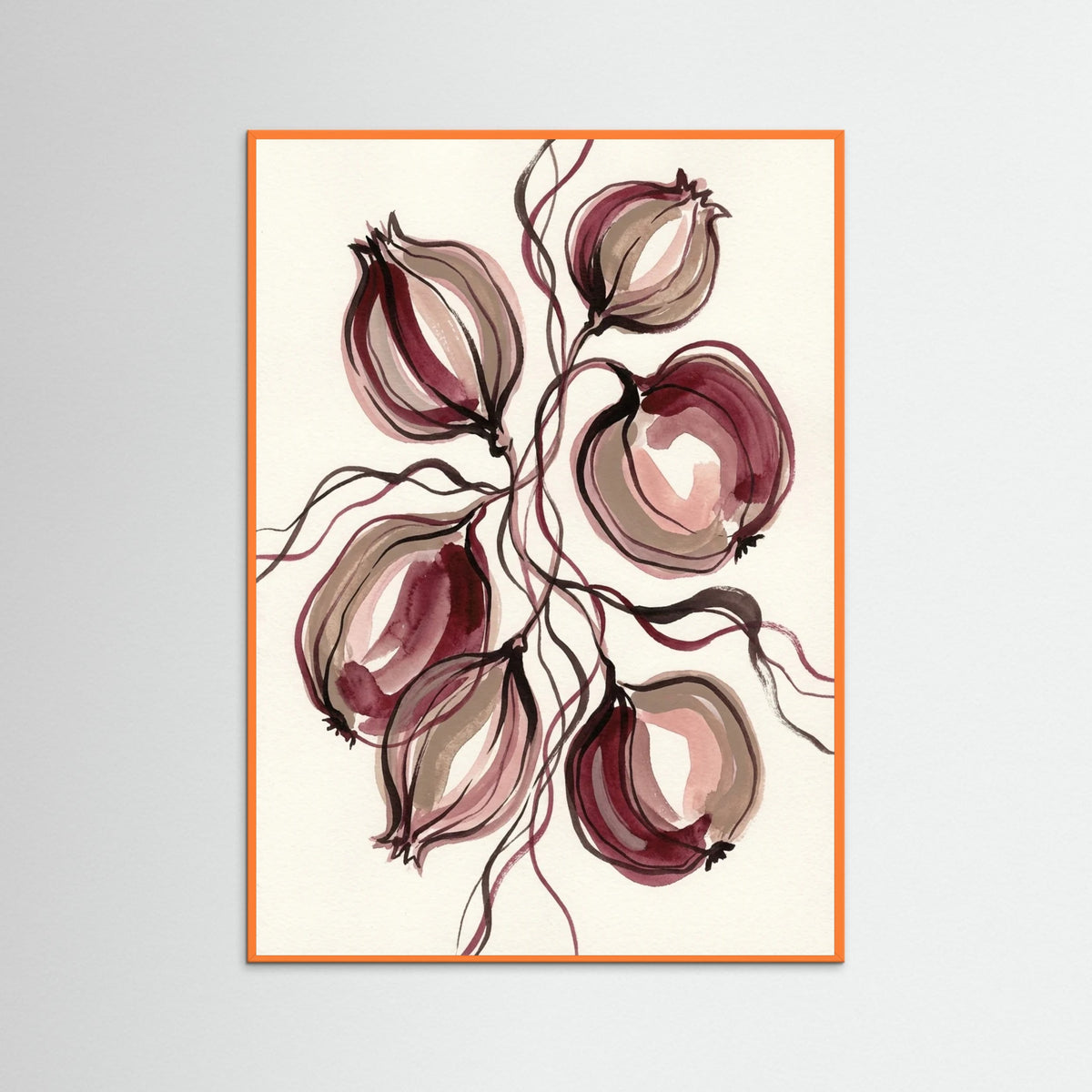 Orange Wood Crimson Bloom