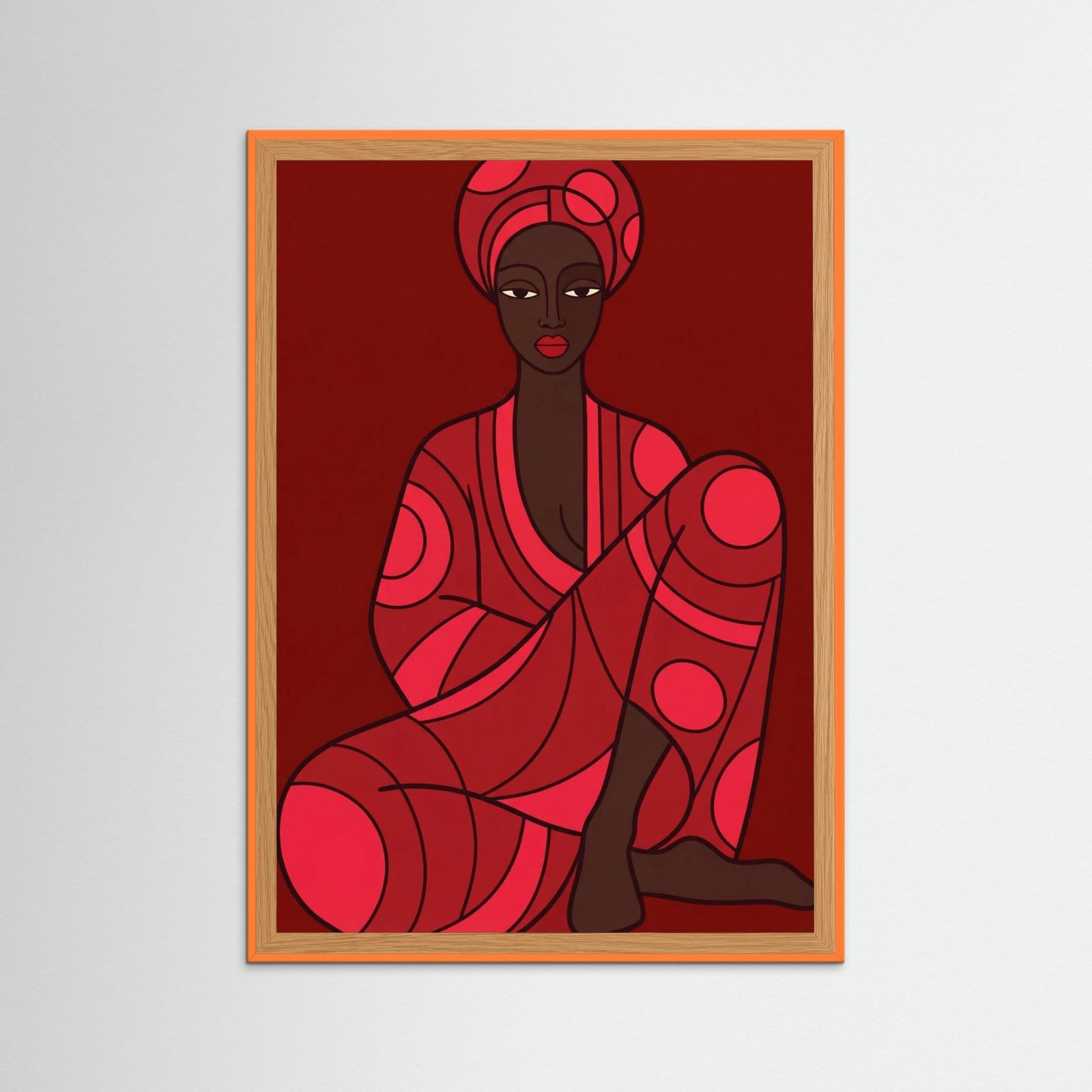 Orange Wood Crimson Contemplation