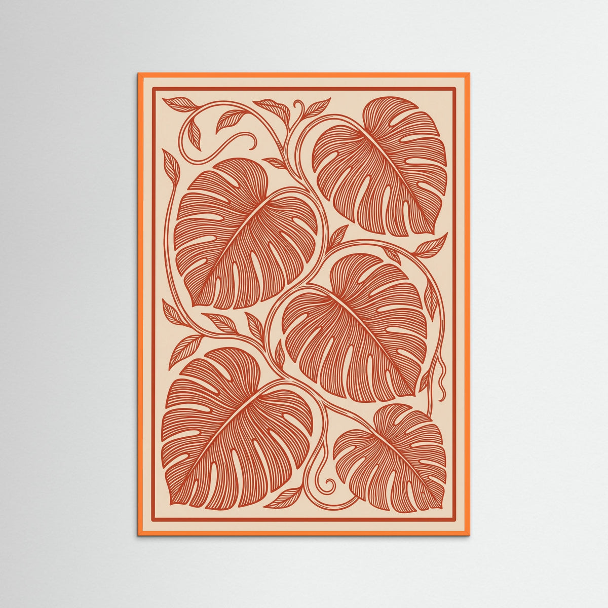 Orange Wood Crimson Fronds