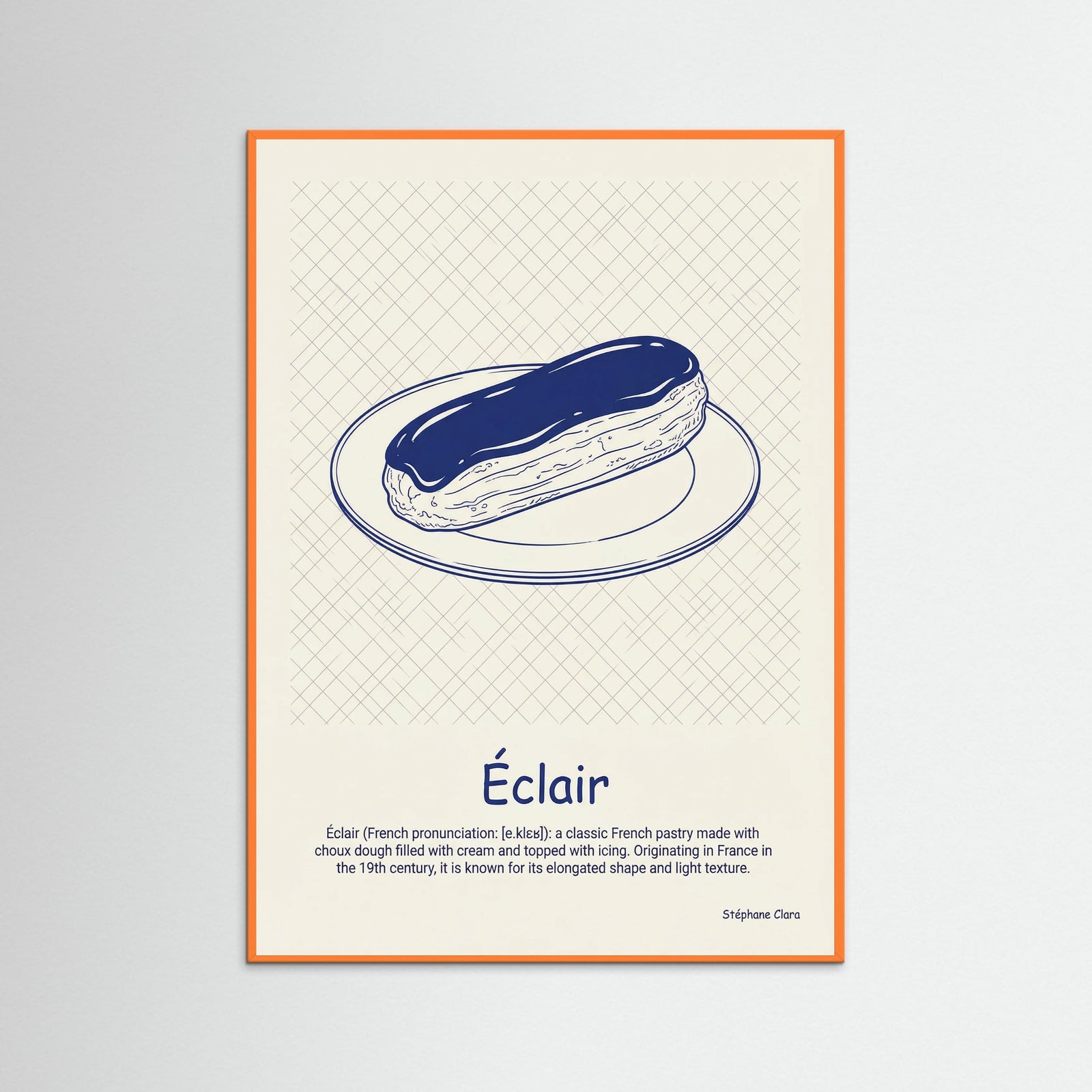 Orange Wood Croissant Blueprint