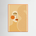 Orange Wood Curved Contours