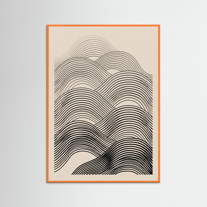 Orange Wood Curved Flow
