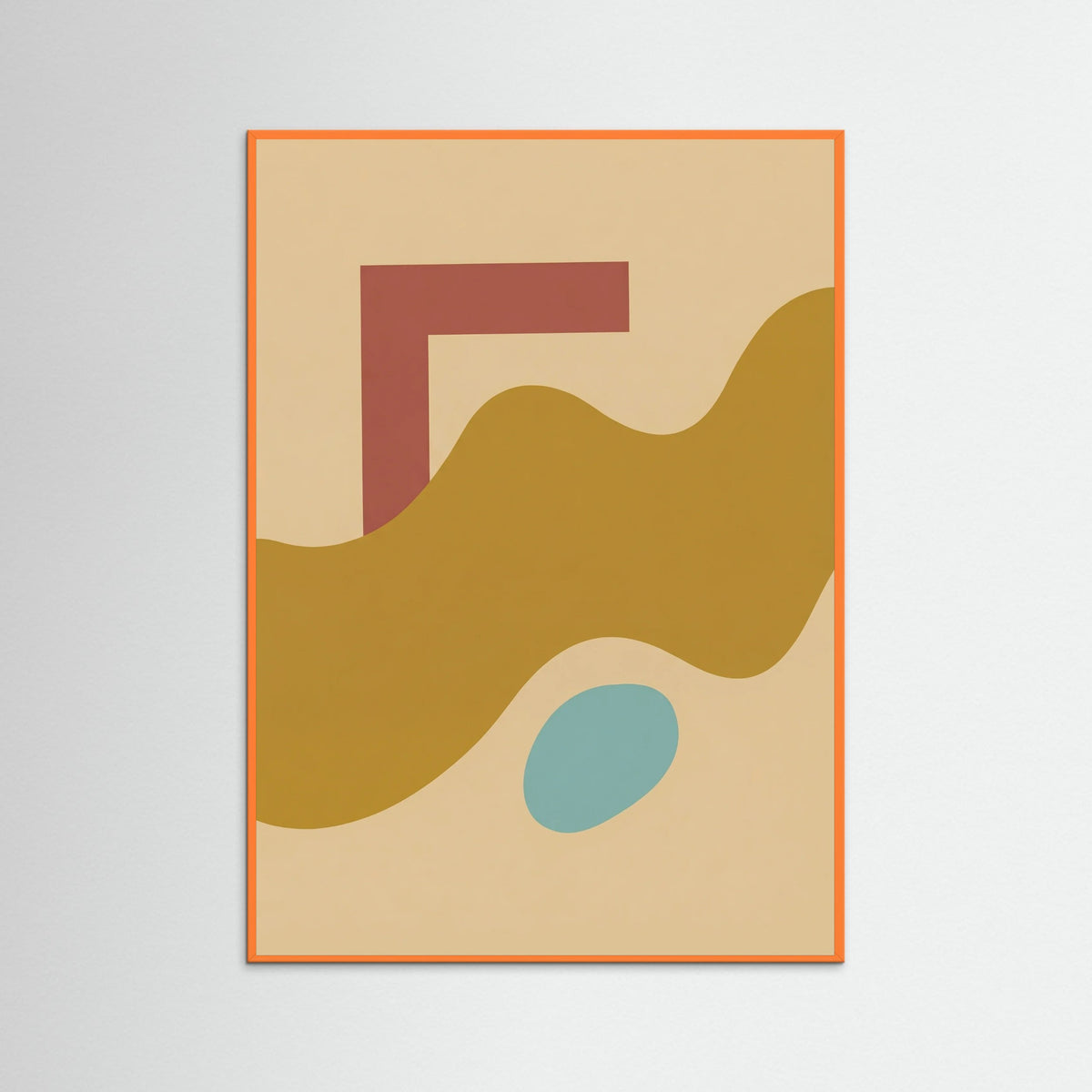 Orange Wood Curved Geometries