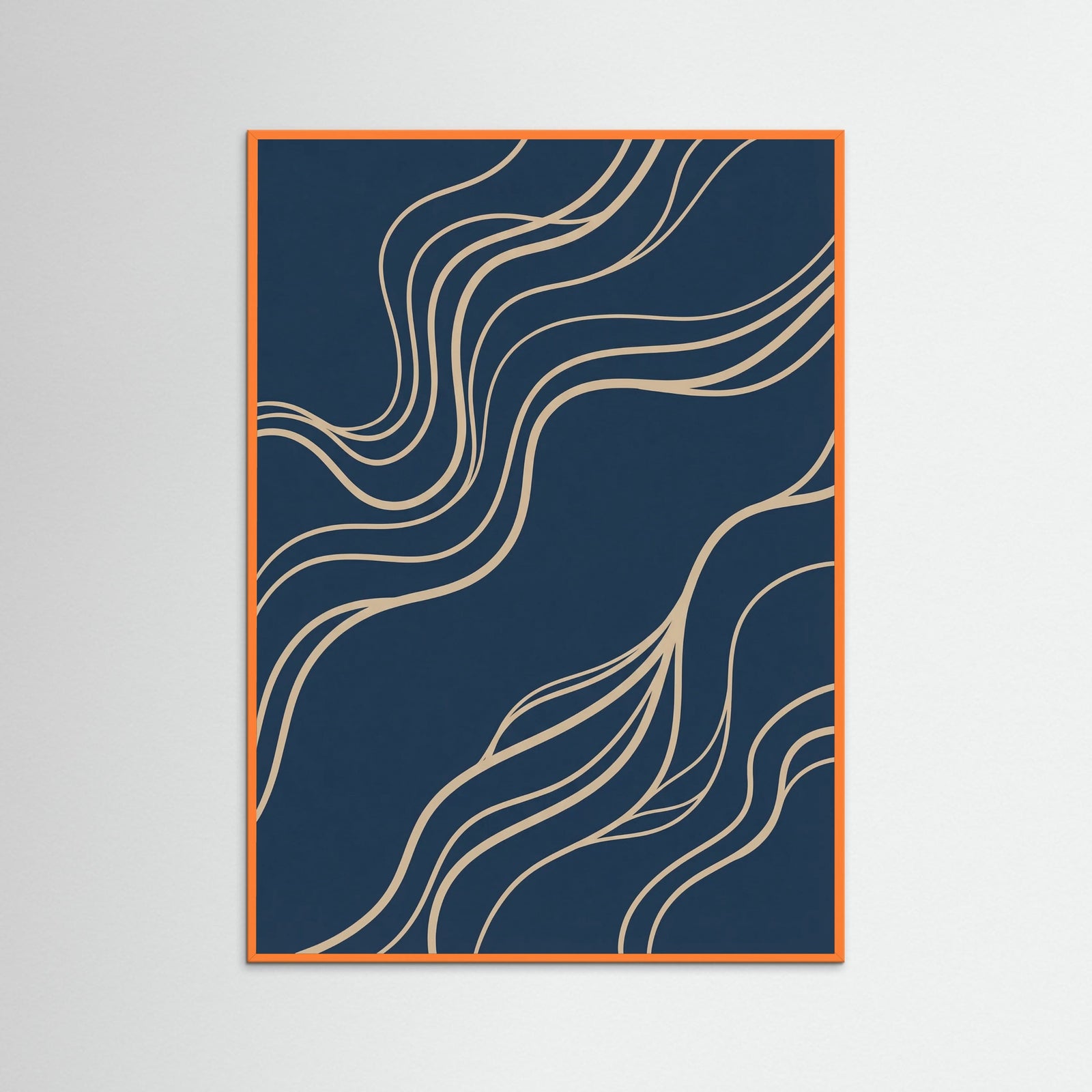 Orange Wood Curved Paths
