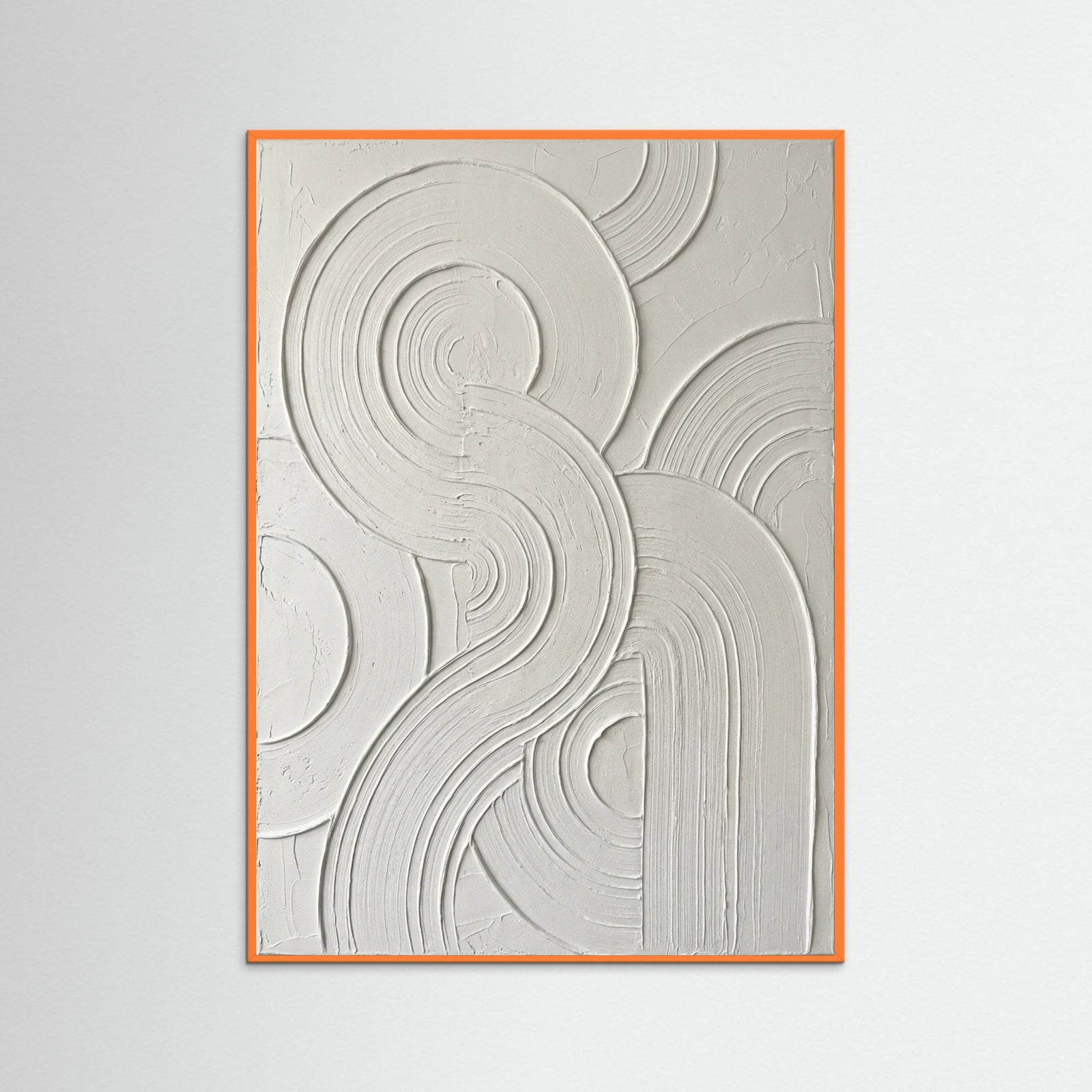Orange Wood Curved Relief