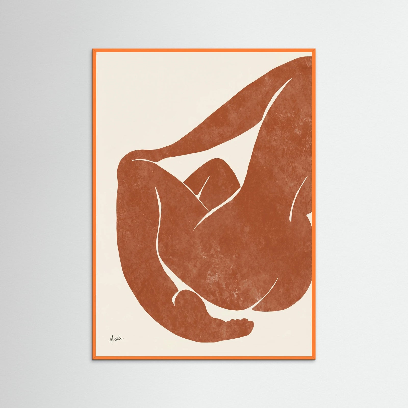 Orange Wood Curved Serenity