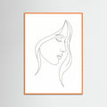 Orange Wood Curved Silhouette