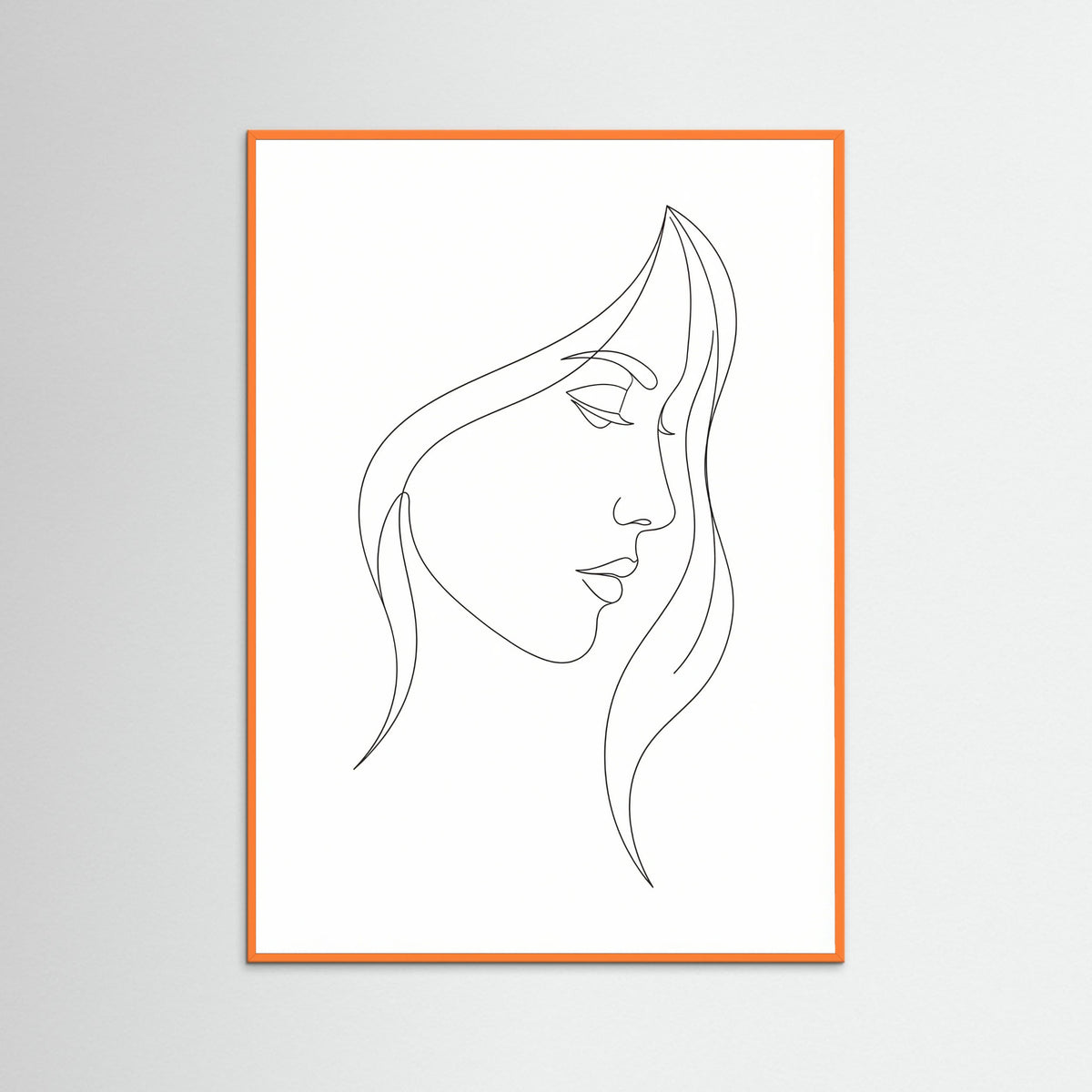 Orange Wood Curved Silhouette