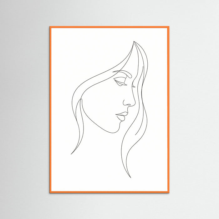 Orange Wood Curved Silhouette