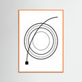 Orange Wood Curved Trajectory