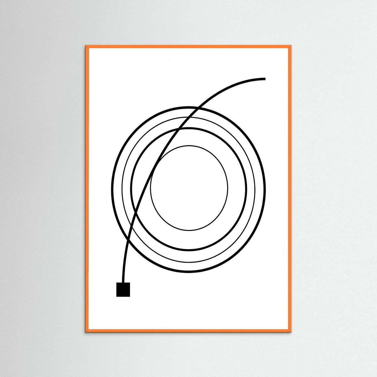 Orange Wood Curved Trajectory