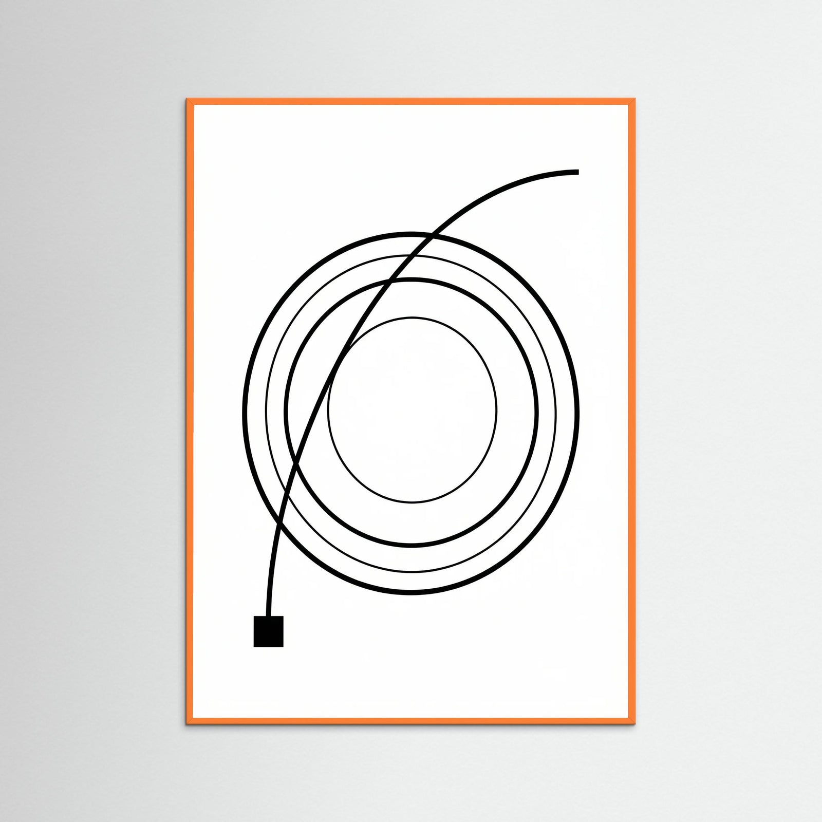 Orange Wood Curved Trajectory