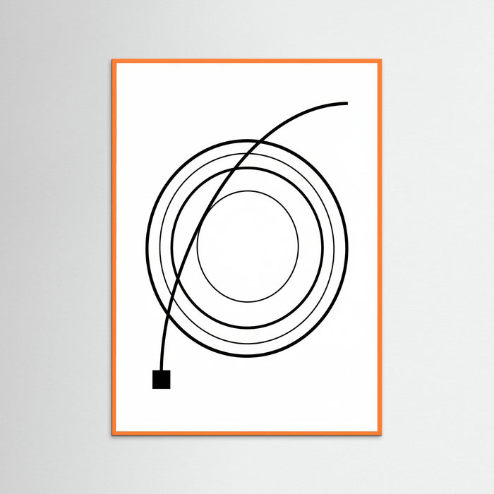 Orange Wood Curved Trajectory
