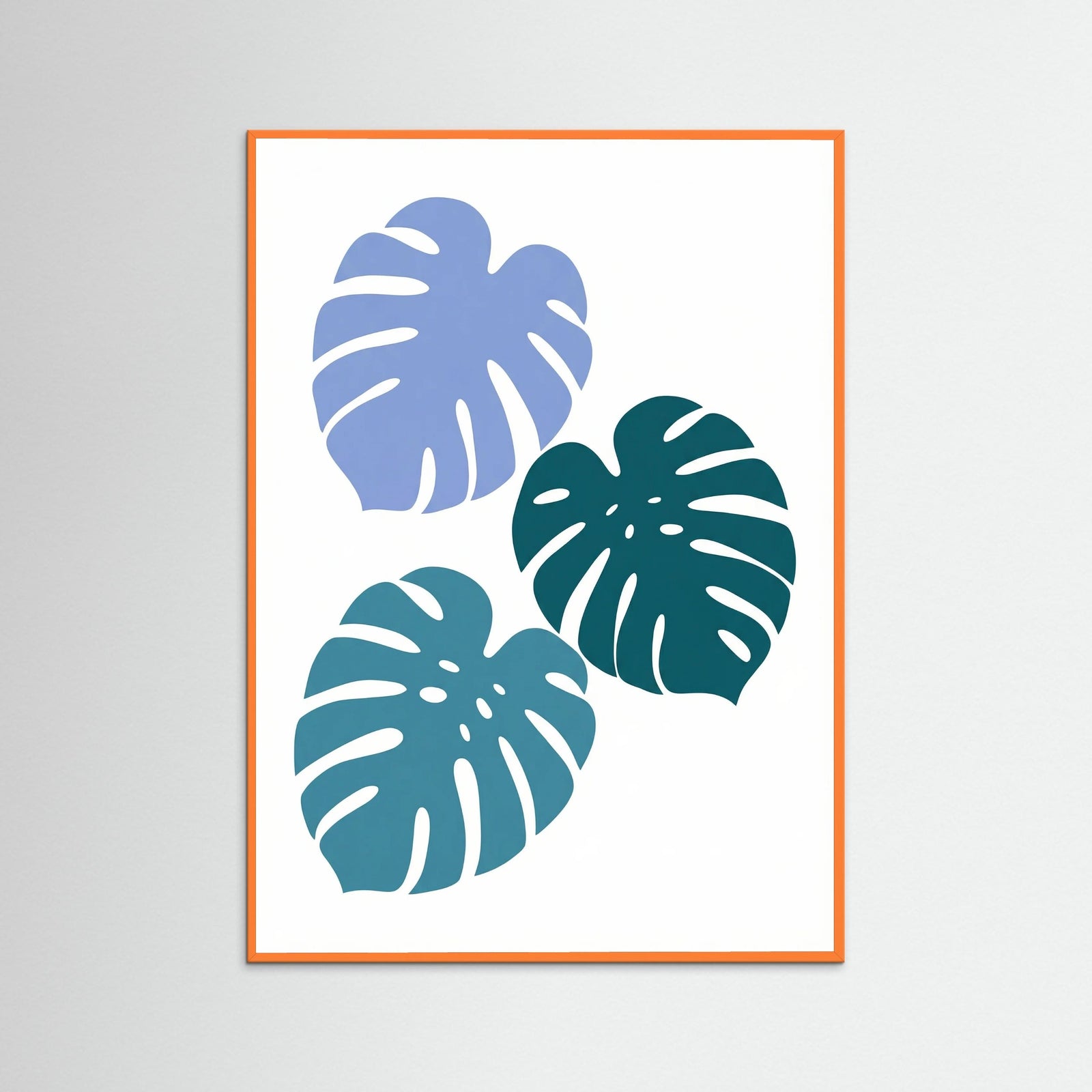 Orange Wood Cut Out Flora