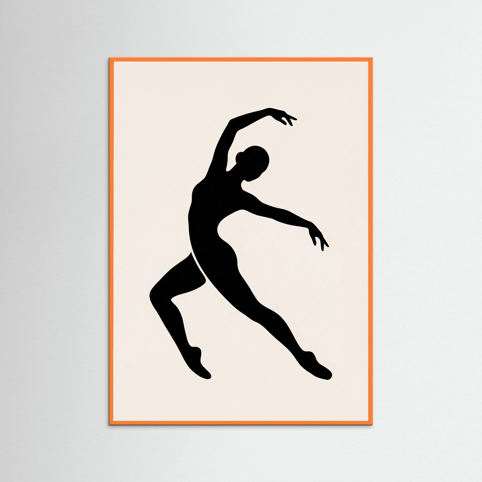 Orange Wood Cut out Figure